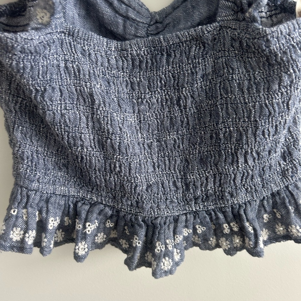Cleobella Chic Blue Ruffle Top - Picture 3 of 8